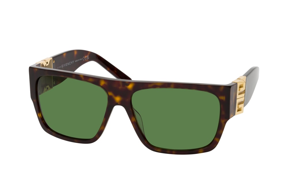 Givenchy GV40053I 6152A Havana Sunglasses - Brown / Tortoise frame, Green lens