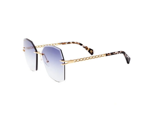 Polar MOD.GOLD 6003 COL.02/F Sunglasses - Gold frame, Blue lens