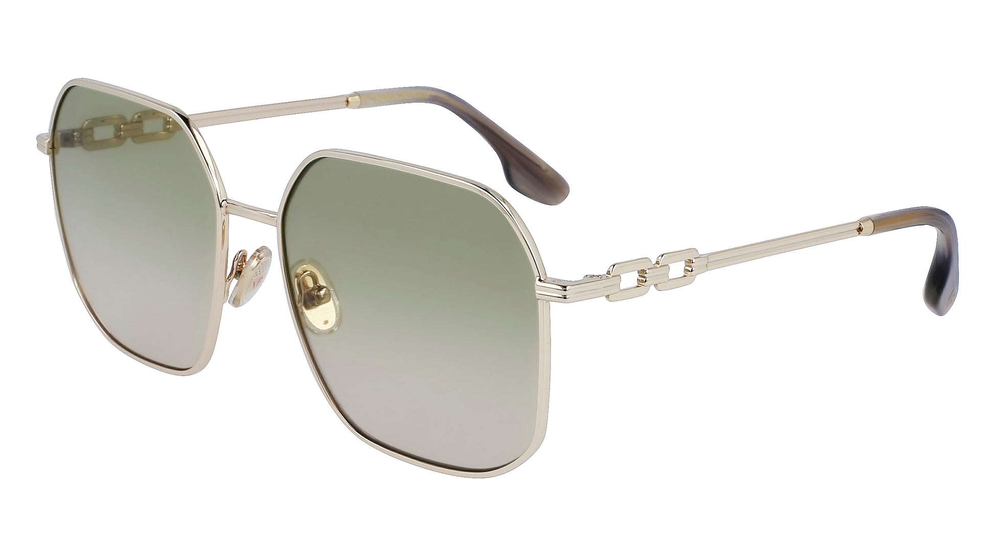 Victoria Beckham VB232S (756) Yellow Sunglasses - Silver frame, Grey lens