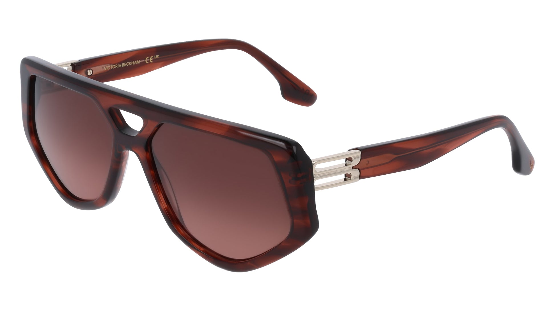 Victoria Beckham VB681S (618) Red Sunglasses - Brown frame