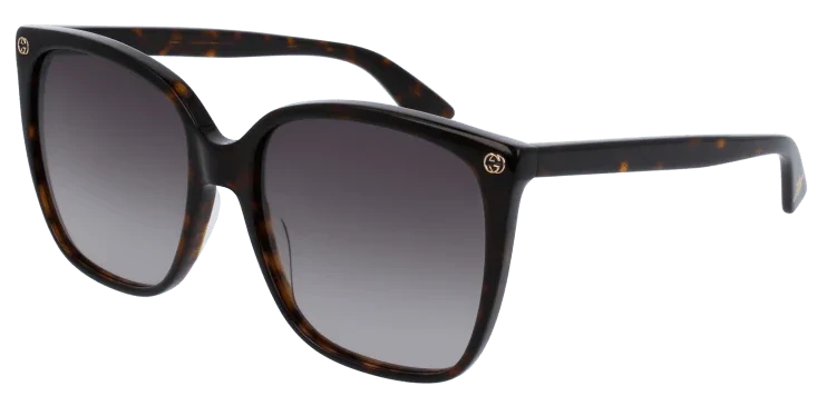 Gucci GG0022S 003 Havana Sunglasses - Brown / Tortoise frame, Brown lens