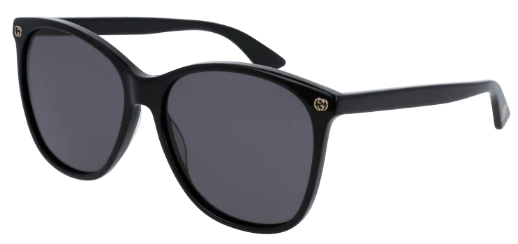 Gucci GG0024S 001 Black Sunglasses - Black frame, Grey lens