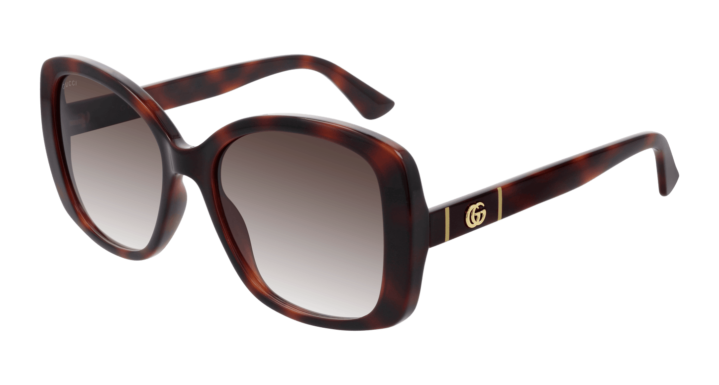 Gucci GG0762S 002 Havana Sunglasses - Brown / Tortoise frame, Brown lens