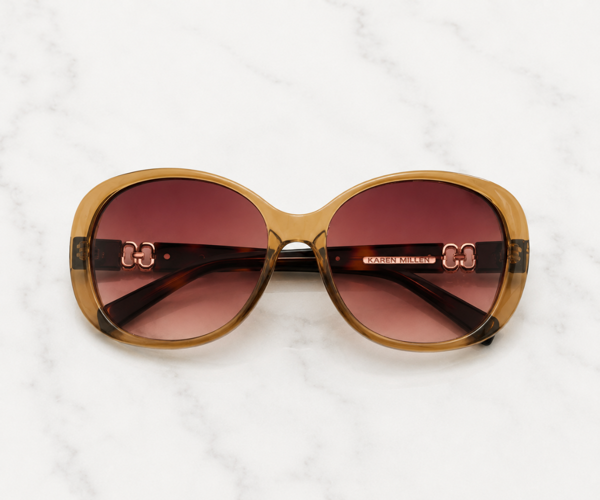 Karen Millen KM5054 101 Champagne Brown Sunglasses