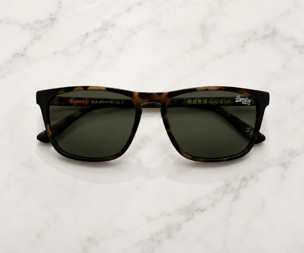 Superdry SDS-SHOCKWAVE-102 Satin Spotted Havana Sunglasses - Offer