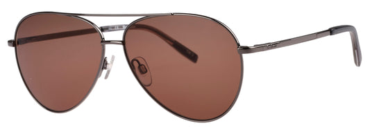 Barbour BA4051 C1 Gun Metal Sunglasses - Silver / Gunmetal frame, Brown Lens
