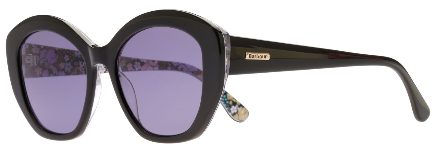 Barbour BA8122 C1 Black Sunglasses - Black frame, Purple Lens