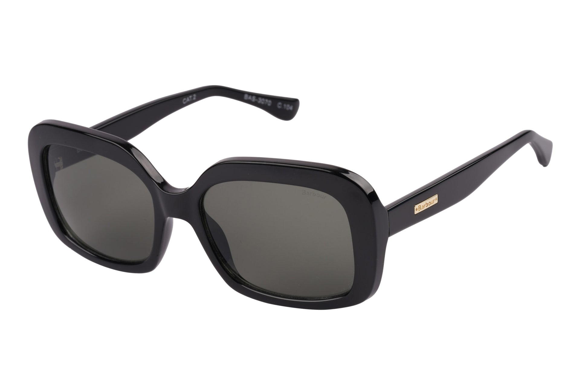 Barbour BAS-3070-104 Black Sunglasses - Black frame, Grey lens