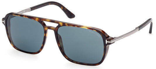 Tom Ford FT0910/S 52V Tortoise Shell Sunglasses - Brown / Tortoise frame, Blue lens