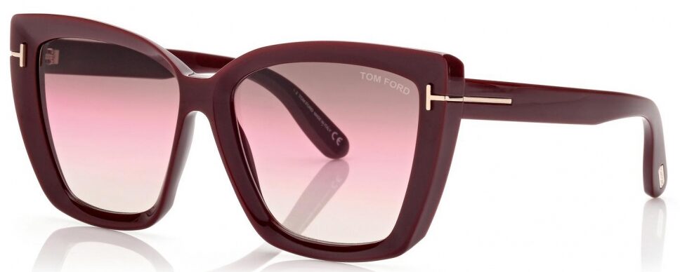 Tom Ford FT0920/S 69F Burgundy Sunglasses - Red / Burgundy frame, Red lens