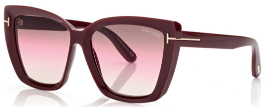 Tom Ford FT0920/S 69F Burgundy Sunglasses - Red / Burgundy frame, Red lens