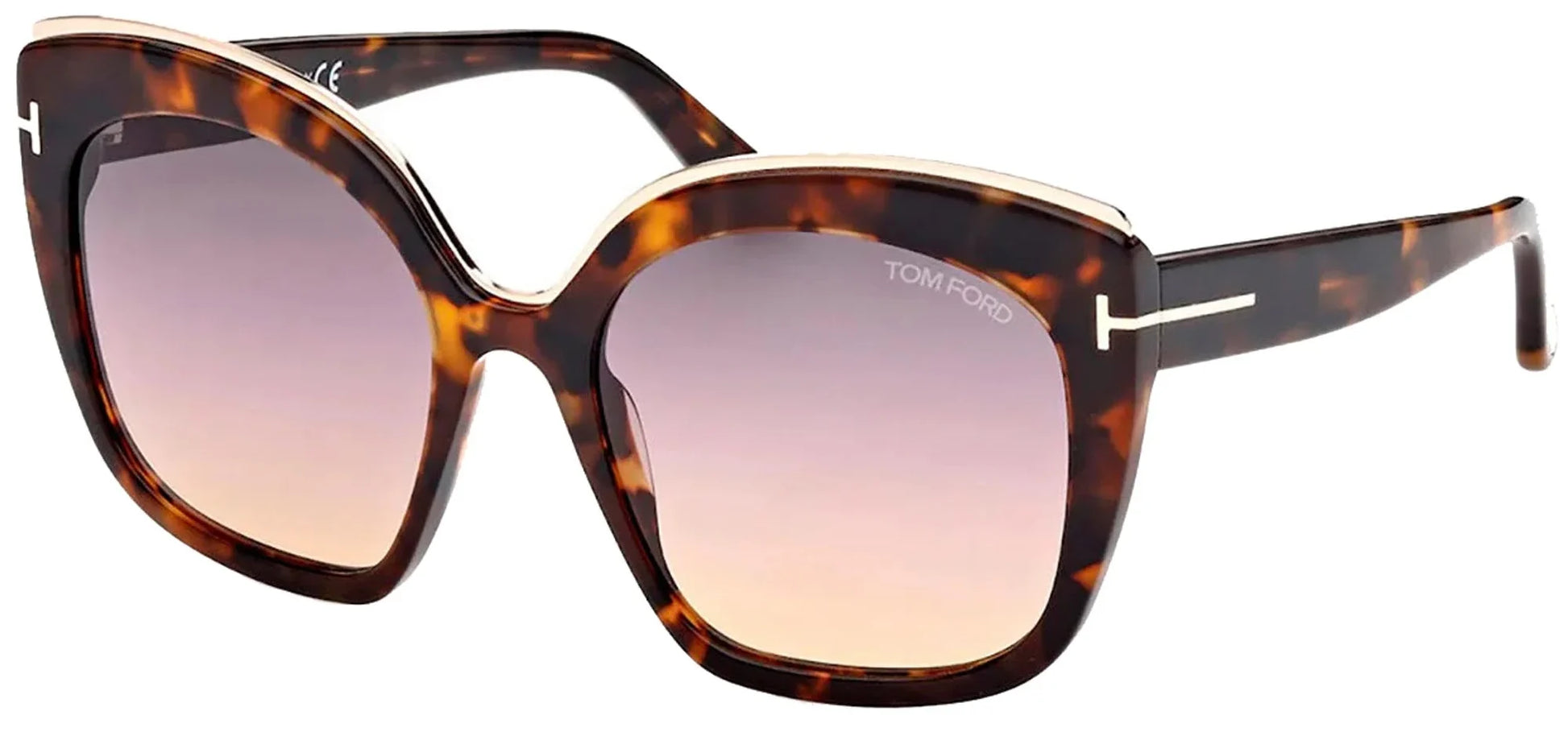 Tom Ford FT0944/S 01G Tortoise Shell Sunglasses - Brown / Tortoise frame, Pink lens