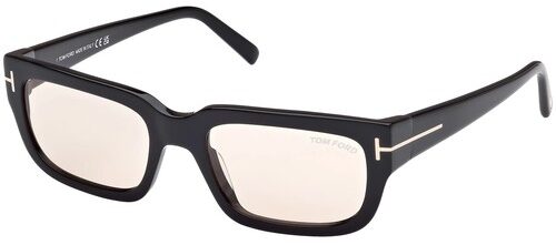 Tom Ford FT1075/S 01E Black Sunglasses - Black frame, Brown lens