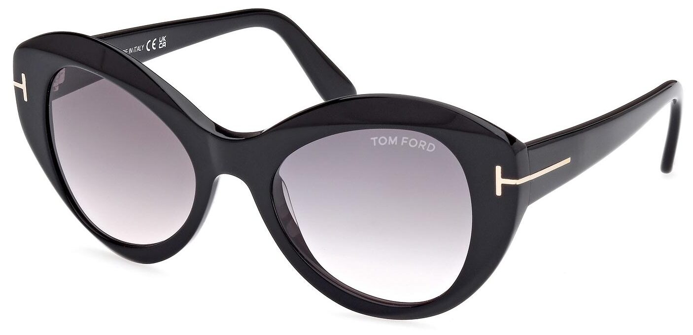 Tom Ford FT1084/S 01B Black Sunglasses - Black frame, Black lens