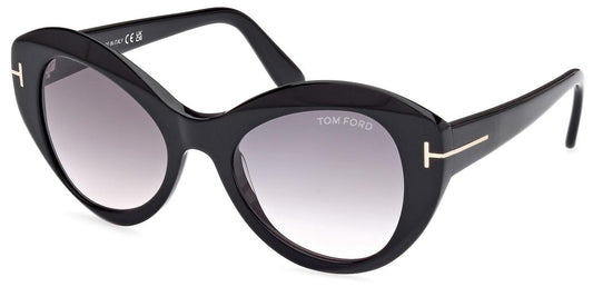 Tom Ford FT1084/S 01B Black Sunglasses - Black frame, Black lens
