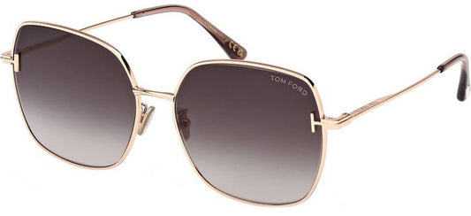 Tom Ford FT1250-K/S 28F Gold Sunglasses - Gold frame, Brown lens