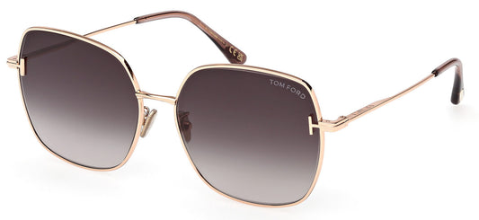 Tom Ford FT1250-K/S 33B Gold Sunglasses - Gold frame, Brown lens