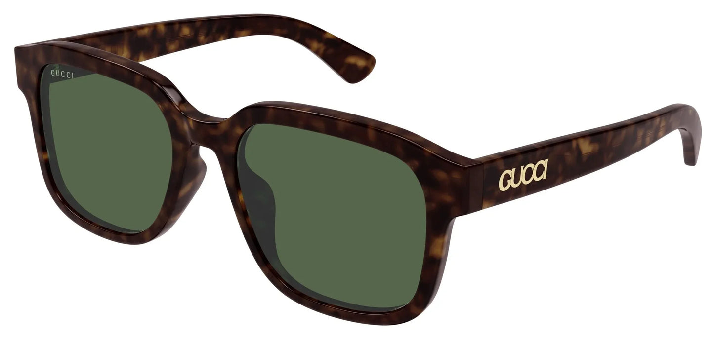 Gucci GG1798SA 002 Havana Sunglasses - Brown / Tortoise frame, Green Lens