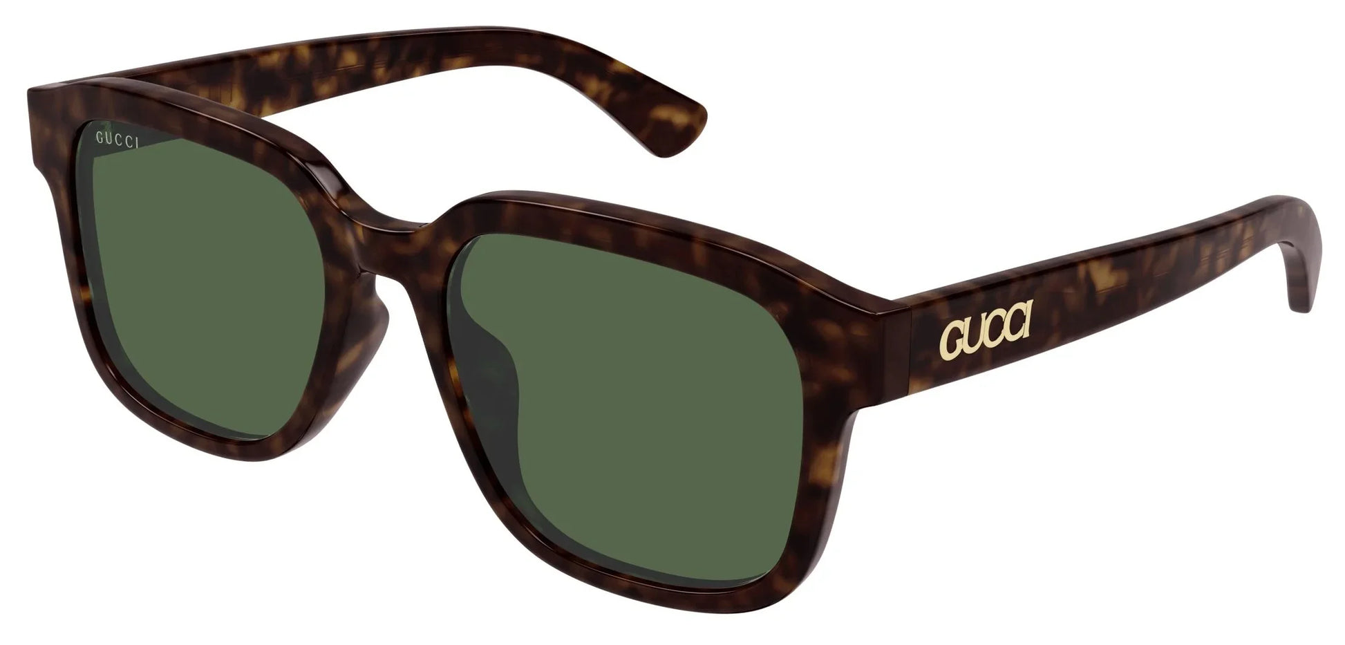 Gucci GG1798SA 002 Havana Sunglasses - Brown / Tortoise frame, Green Lens