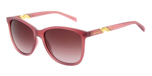 Karen Millen KM5057 200 Rose Pink Sunglasses - Pink / Rose frame, Brown lens