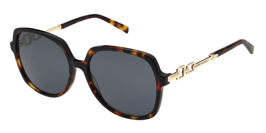 Karen Millen KM5065 134 Dark Tortoise Sunglasses - Brown / Tortoise frame, Grey lens