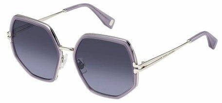 Marc Jacobs MARC 1089/S AZV Silver Sunglasses - Silver / Gunmetal frame, Purple lens