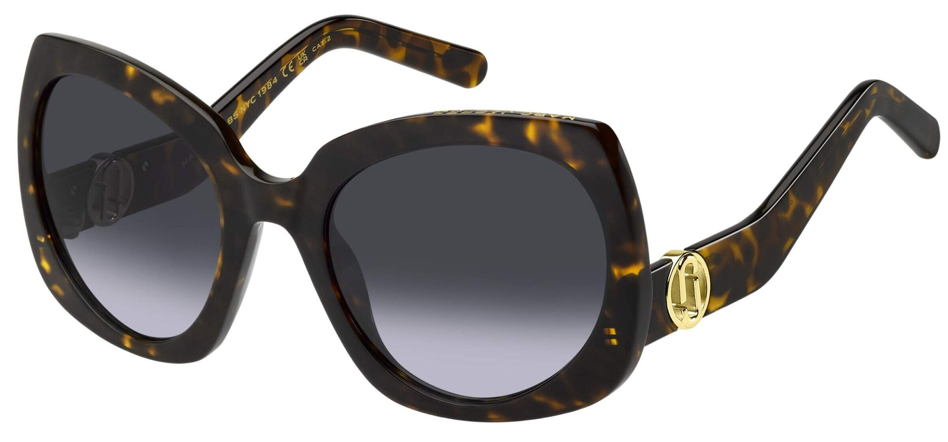 Marc Jacobs MARC 808/S 086 Tortoise Shell Sunglasses - Brown / Tortoise frame, Grey lens
