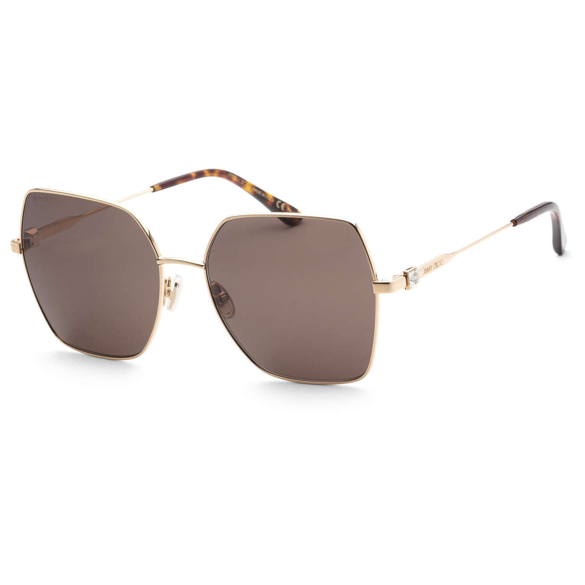 Jimmy Choo REYES/S 00070 Gold Sunglasses - Gold frame, Brown lens