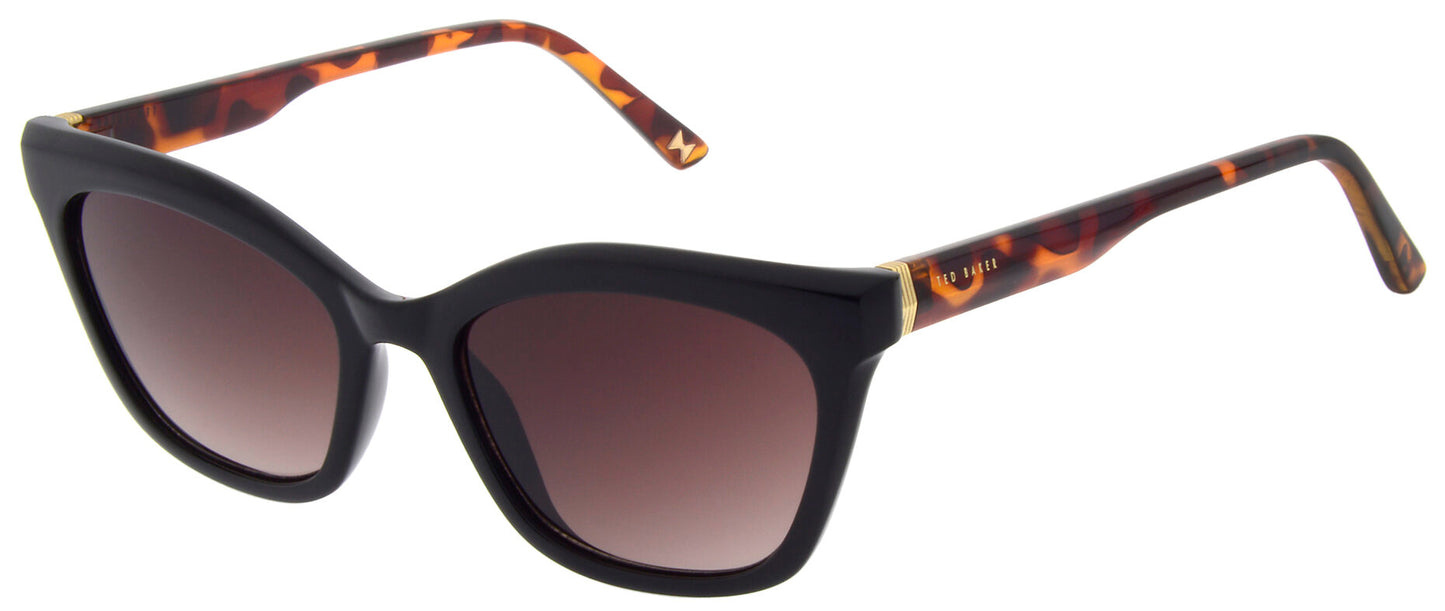 Ted Baker TB1639 001 Black Sunglasses - Black frame, Gradient Brown Lens