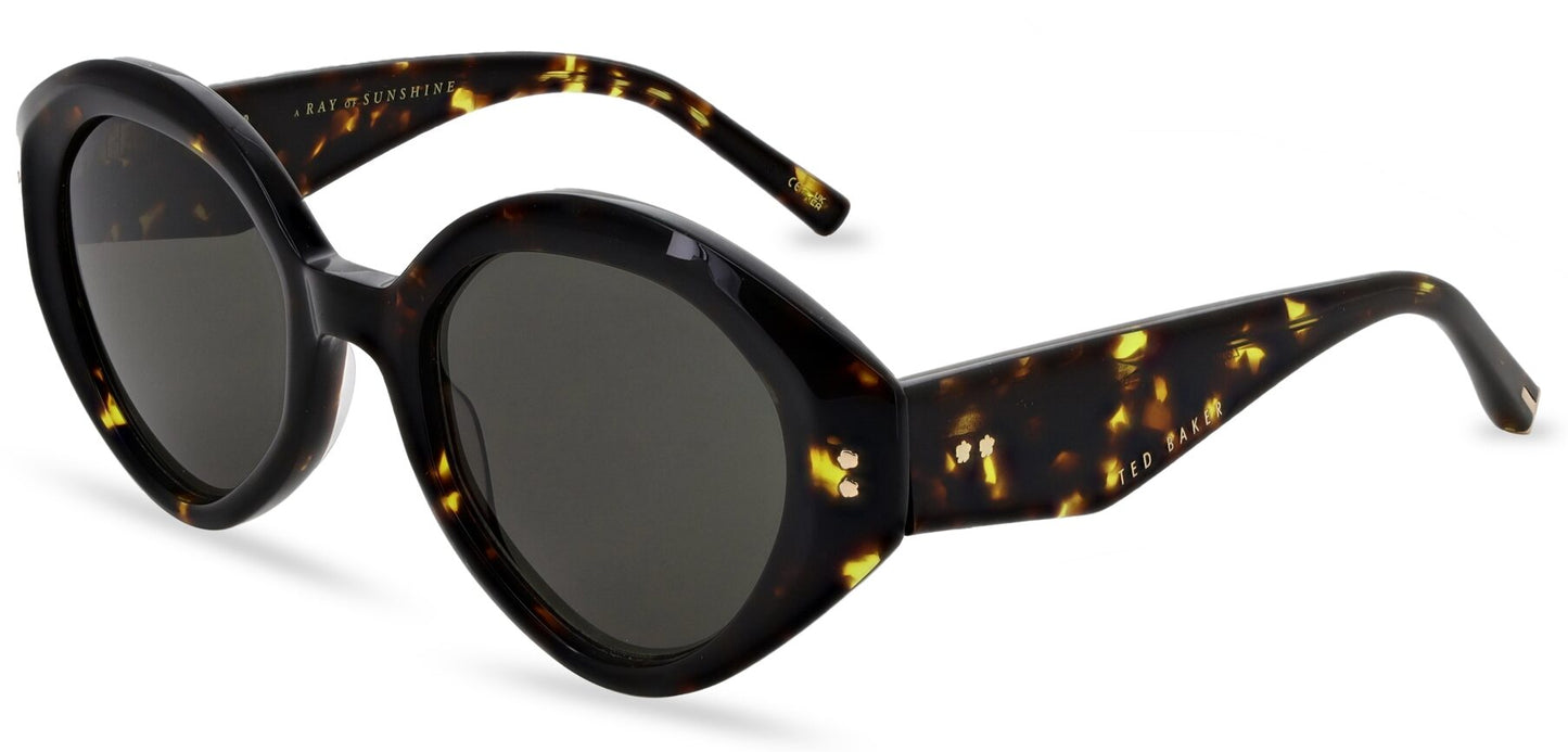 Ted Baker TB1698 188 Dark Tortoise Sunglasses - Brown / Tortoise frame, Dark Green Lens