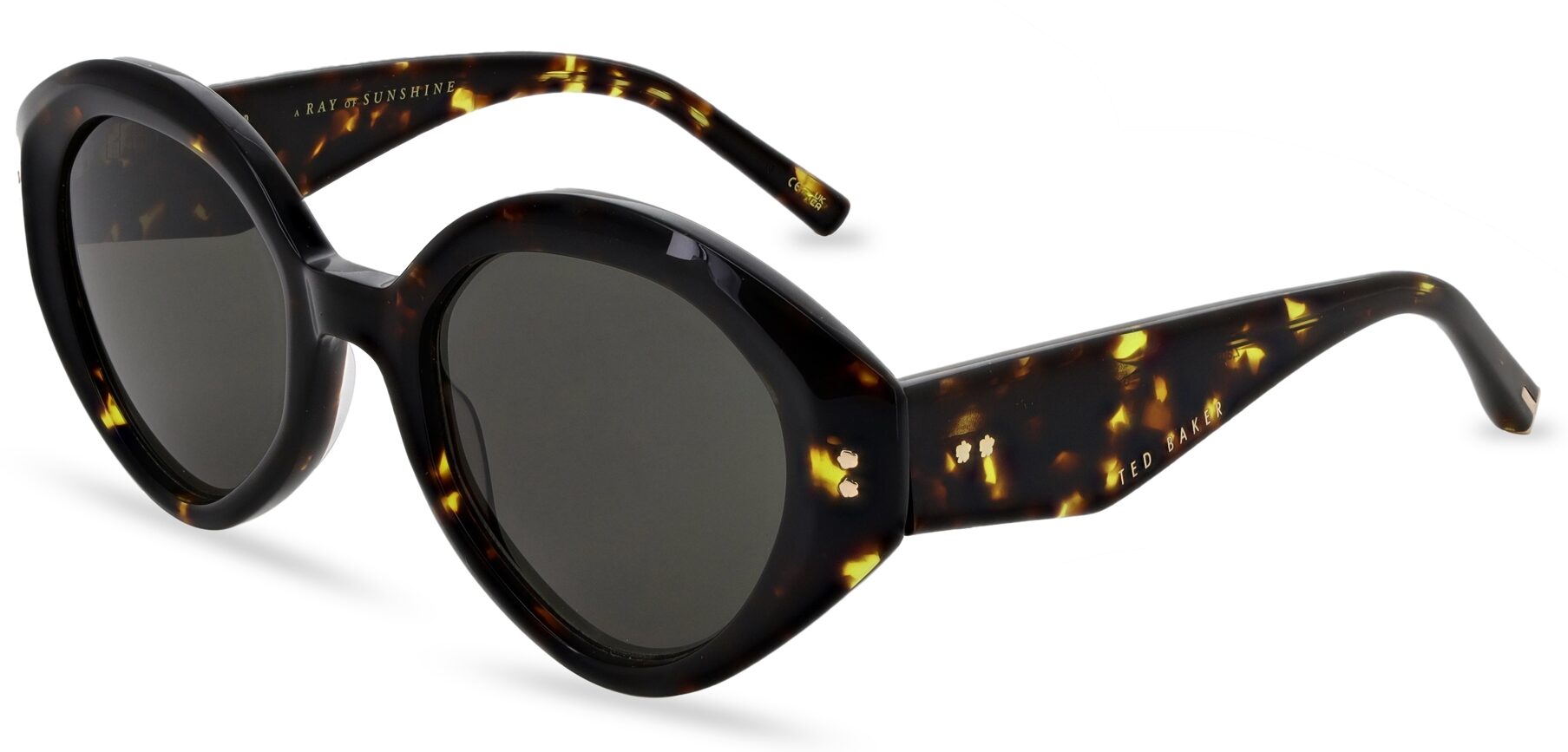 Ted Baker TB1698 188 Dark Tortoise Sunglasses - Brown / Tortoise frame, Dark Green Lens