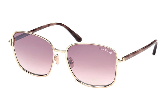 Tom Ford FT1029/S 28Z Rose Gold Sunglasses - Pink / Rose frame, Purple lens