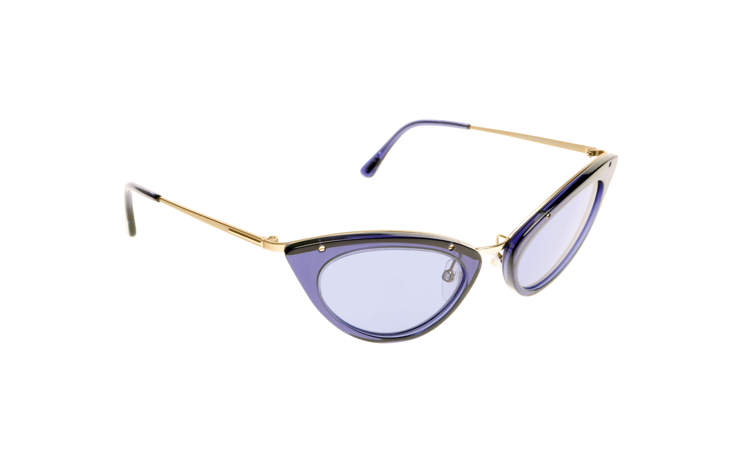 Tom Ford FT0349/S 90V Shiny Blue Gold Sunglasses - Blue frame, Blue lens