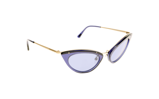 Tom Ford FT0349/S 90V Shiny Blue Gold Sunglasses - Blue frame, Blue lens