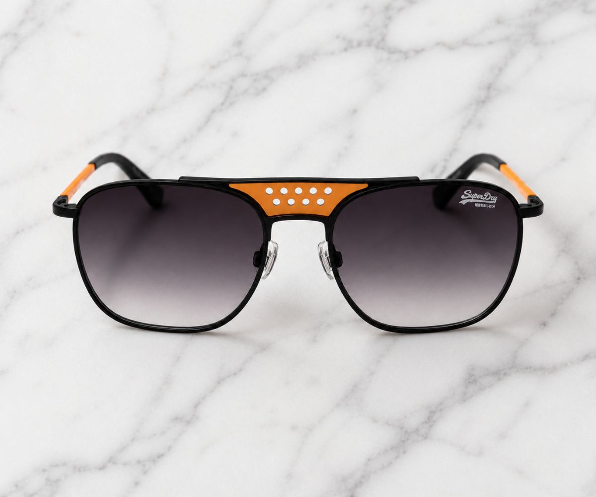 Superdry SDS-TROPHY-004 Black Orange Sunglasses - Offer