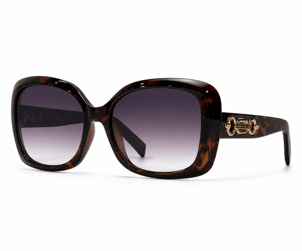 Karen Millen KM5053 103 57 Brown Havana Sunglasses