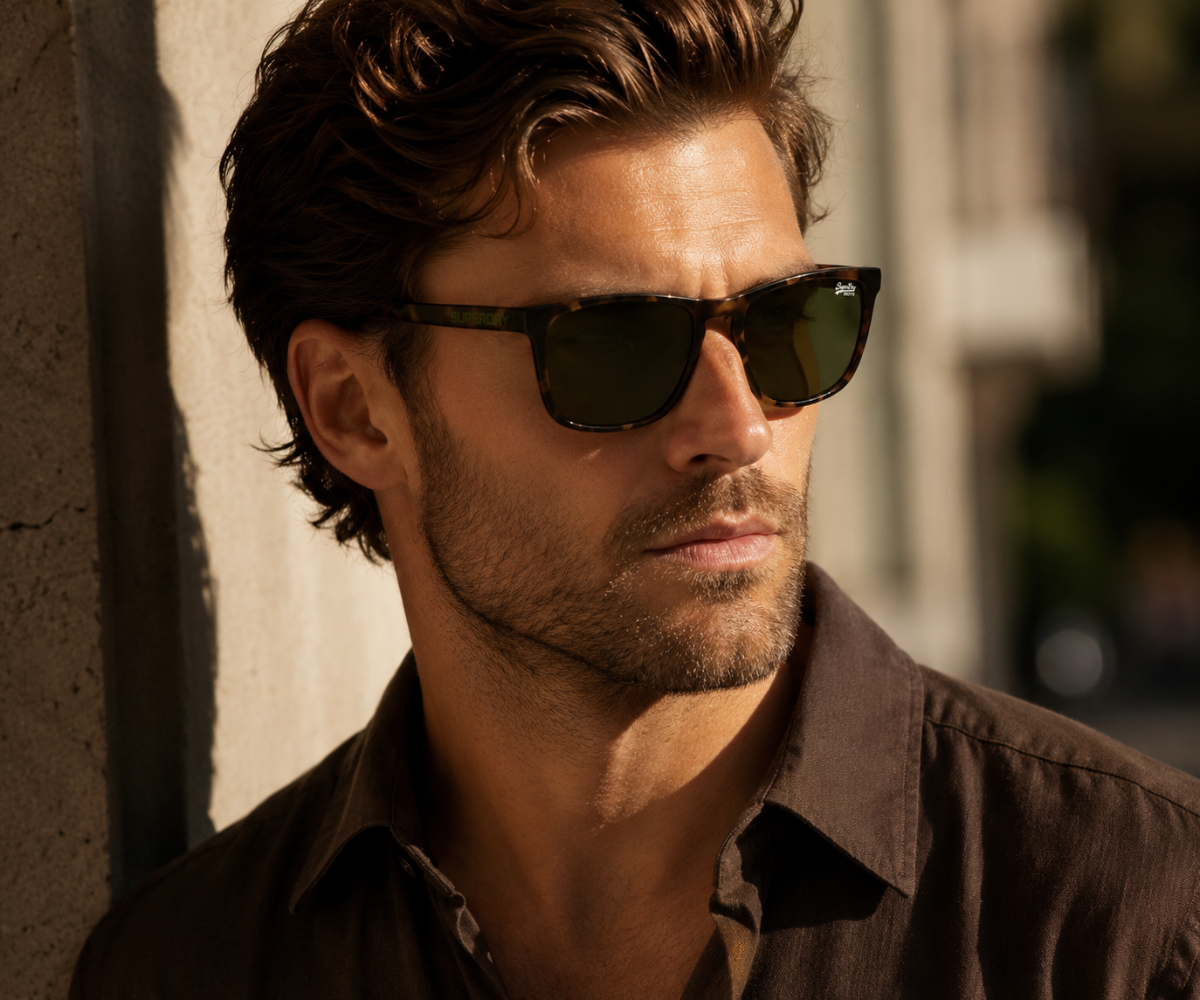 Superdry SDS-SHOCKWAVE-102 Satin Spotted Havana Sunglasses - Offer