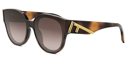 Fendi FE40111F 6553F Havana Sunglasses - Brown / Tortoise frame, Brown lens
