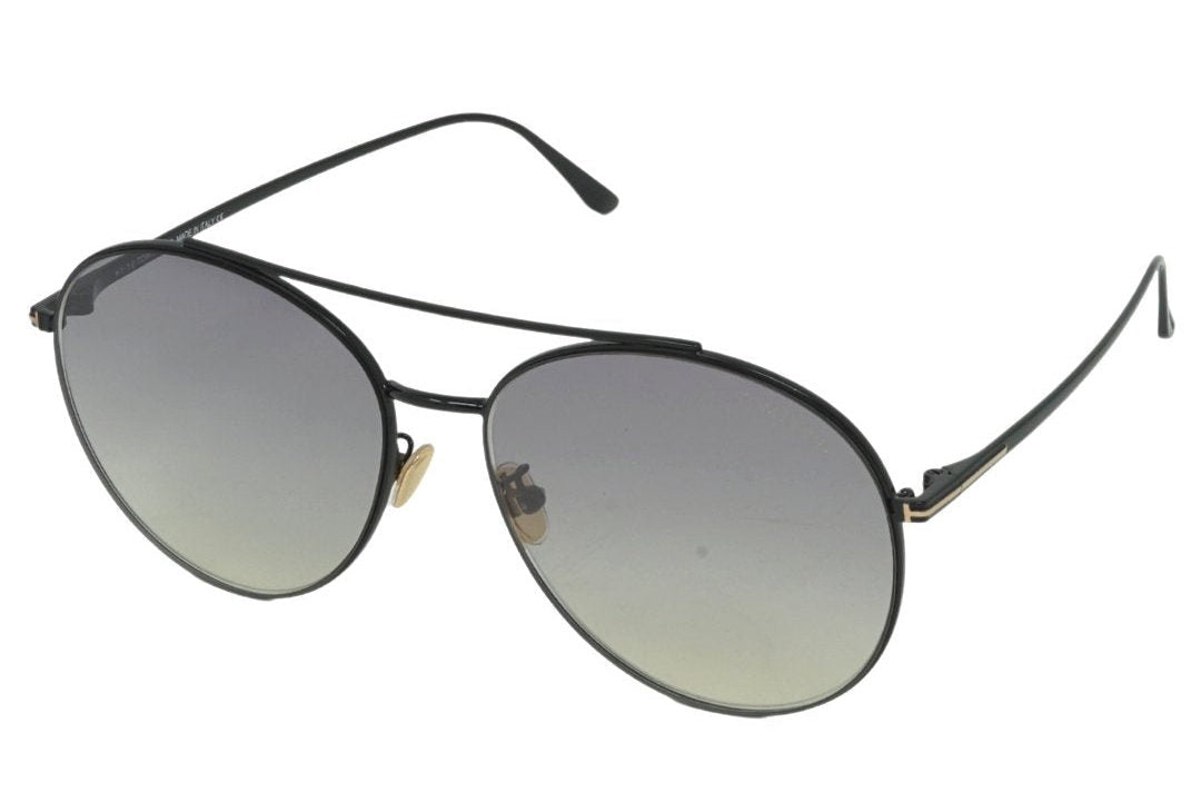 Tom Ford FT0757/S 01C Shiny Black Sunglasses - Black frame, Grey lens