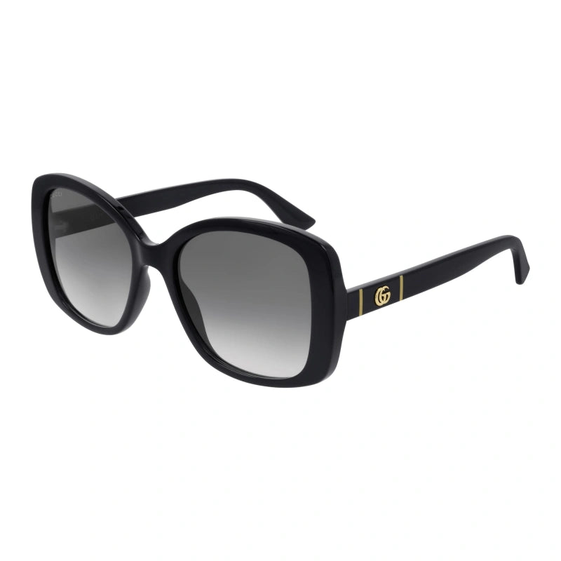Gucci GG0762S 001 Black Sunglasses - Black frame, Shiny Grey lens