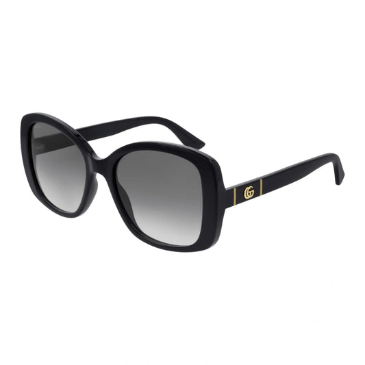Gucci GG0762S 001 Black Sunglasses - Black frame, Shiny Grey lens