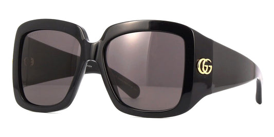 Gucci GG1402S 001 Black Sunglasses - Black frame, Grey lens