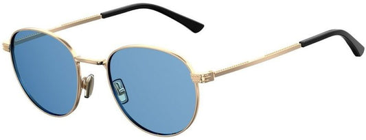 Jimmy Choo HENRI/S J5G GOLD Sunglasses - Gold frame, Blue lens