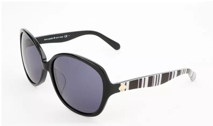 Kate Spade DELPHINE/F/S QG9 Black Sunglasses - Black frame, Grey lens