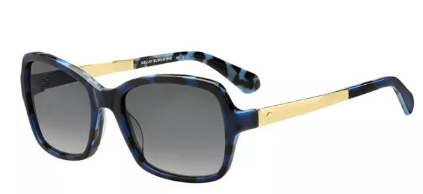 Kate Spade ANNAJANETTE/S JBW Blue Tortoise Sunglasses - Brown / Tortoise frame, Grey lens