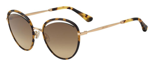 Jimmy Choo MALYA/S 06J GOLD HAVANA Havana Gold Sunglasses - Brown / Tortoise frame, Brown Gradient lens