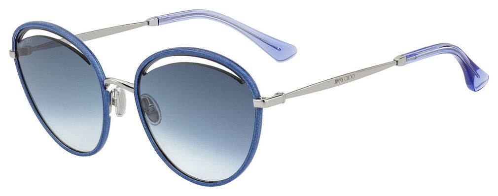 Jimmy Choo MALYA/S JOJ MTBLUE GLTTR Blue Glitter Sunglasses - Blue frame, Blue Gradient lens