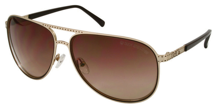 Duck and Cover DCS018 C2 Gold Sunglasses - Gold frame, Brown lens