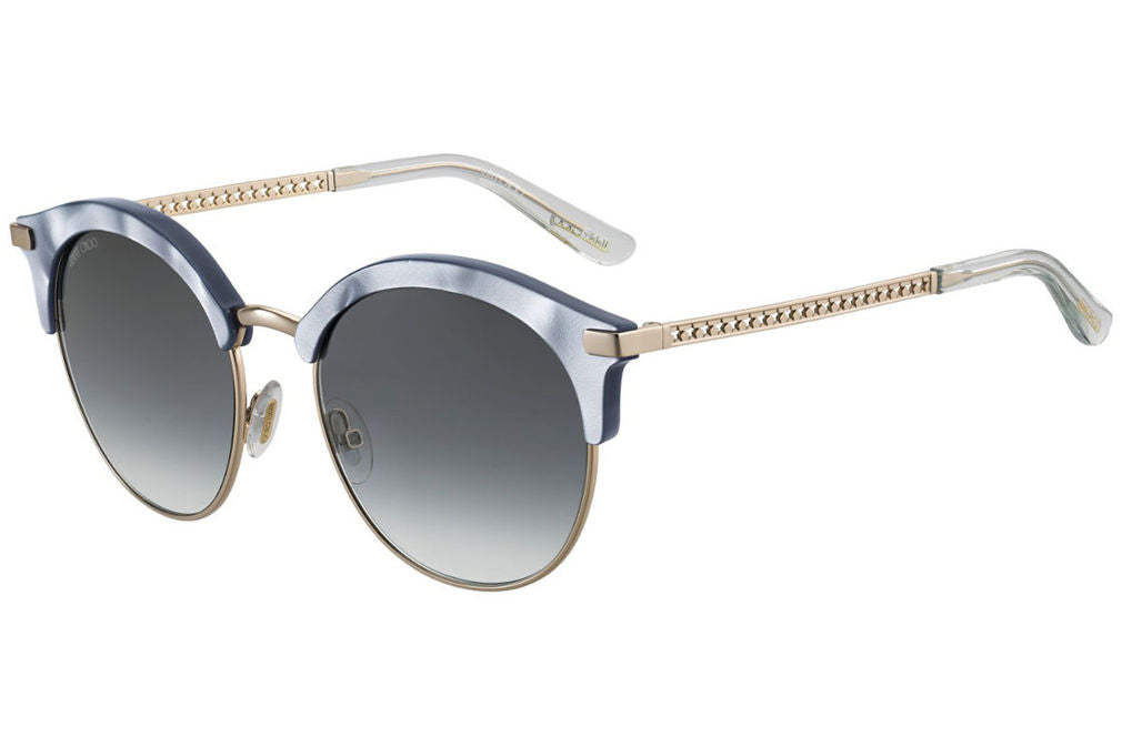 Jimmy Choo HALLY/S MVU AZURE Sunglasses - Blue frame, Dark Grey Gradient lens