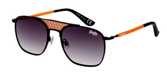 Superdry SDS-TROPHY-004 Black Orange Sunglasses - Black frame, Blue lens